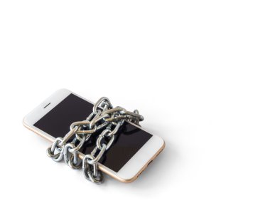 Hareket eden telefon kilitli zincir ile izole