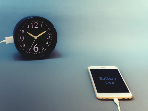 Smart phone charging time from clock