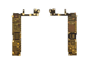 Boş akıllı telefon devre kartı izole