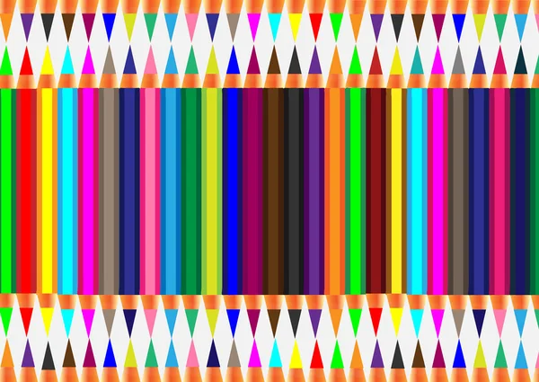 Fond vectoriel avec crayons de couleur . — Image vectorielle