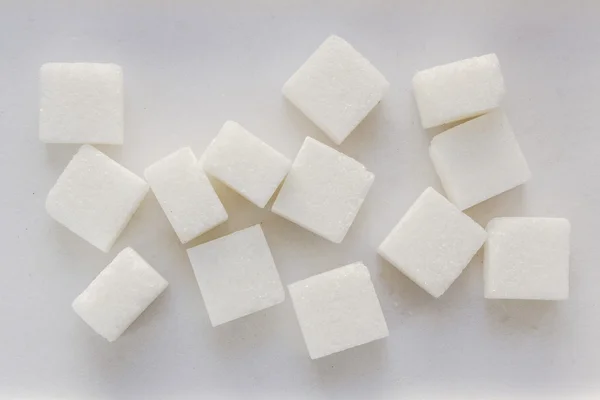 White sugar pieces — Stock Photo, Image