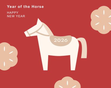 2026 Çin Yeni Yıl Şablonu. 