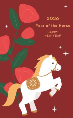 2026 Çin Yeni Yıl Şablonu.