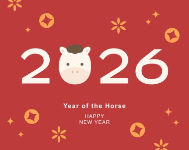 2026 Çin Yeni Yıl Şablonu.