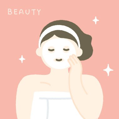 Yüz maskesi takan güzel bir kadının el yazısı..