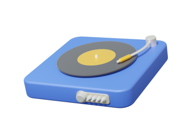 Münferit png arkaplan üzerinde klasik model pikabın döngü simgesi. Gramofon cilt dj klasik multimedya eğlence gece kulübü konser CD analogu. 3d resimleme