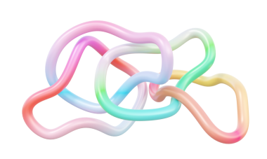 Rengarenk renk çizgisi izole edilmiş arka planda modern eğri dalga tasarımı çizimleri. 3d resimleme