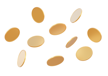 Para birimi, izole edilmiş saydam arkaplanda yüzen altın sikkeler oluşturuyor. para tasarrufu hazine ödeme takası zengin ekonomi yatırım mali iş nesnesi. 3d canlandırma ögesi çizimi