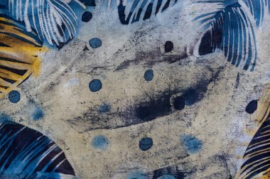 Tüyler, sıcak batik, arka plan dokusu, ipek üzerinde el yapımı