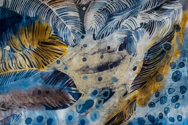 Tüyler, sıcak batik, arka plan dokusu, ipek üzerinde el yapımı