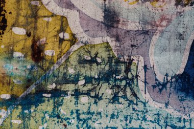 Soyutlama, sıcak batik, arka plan dokusu, ipek üzerinde el yapımı