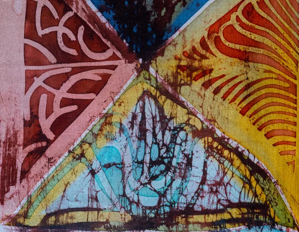 Abstraktion, heiße Batik, Hintergrundstruktur, handgefertigt auf Seide — Stockfoto