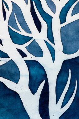 Boynuzlu geyik, mistik ağaç, turkuaz