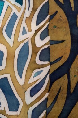 Altın ağaç dalları, turkuaz, sıcak batik, arka plan dokusu 
