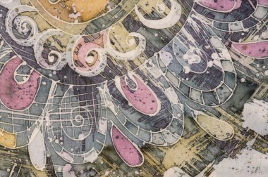 Çiçek, parça, sıcak batik, arka plan dokusu, el yapımı 