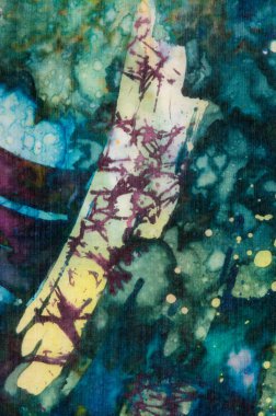 Renkli soyutlama, parça, sıcak batik, el yapımı soyut sürrealizm sanat 