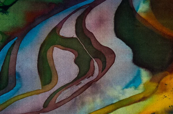 Rijst terrassen, fragment, hete batik, handgemaakte abstracte surrealisme — Stockfoto