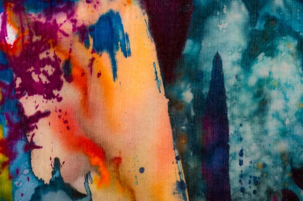 Renkli soyutlama, parça, sıcak batik, el yapımı soyut sürrealizm sanat — Stok fotoğraf