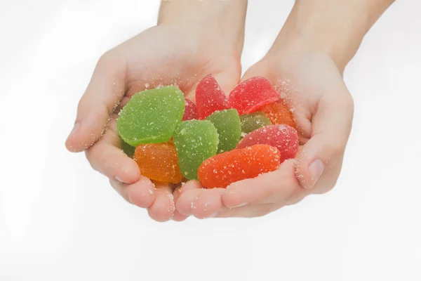 Colorful of jelly and sugar — Stock Photo, Image