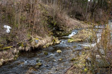 Güzel bir dağ dere Almanya'da manzarası