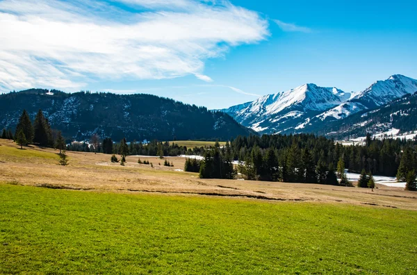 Panoramablick auf wunderschöne Landschaft in den bayerischen Alpen — Stockfoto
