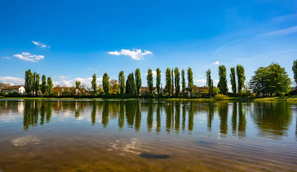 Panoramic view of idyllic summer landscape — Stock Photo, Image