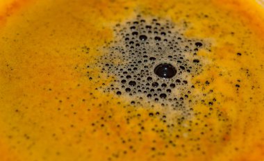 Bir fincan espresso kahve havai görünümü