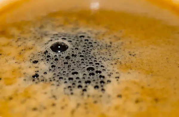 Overhead view of a cup espresso coffee — Stock Photo, Image