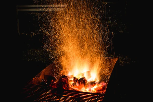 Heiße Herdplatten für Party-Camp und Grillfleisch — Stockfoto