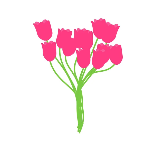 Csokor Virág Virág Vektor Illusztráció Természet Dekoráció Design Virág Levél — Stock Vector