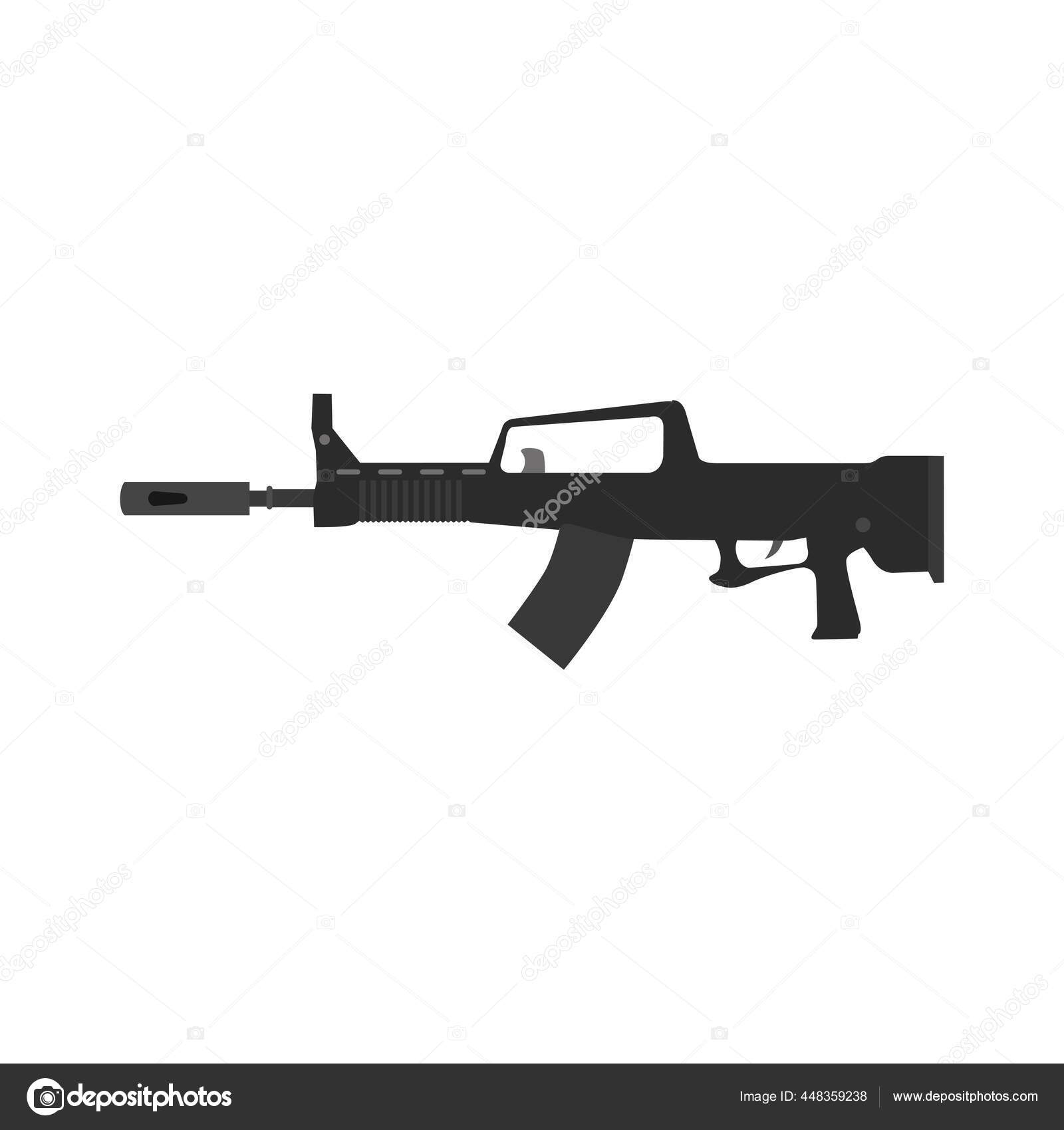 Weapon Rifle Gun Vector Military Army Handgun Illustration War Rifle Stock Vector Image by