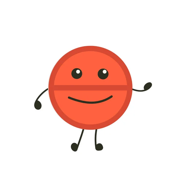 Αστείο Φάρμακο Χάπια Ευτυχία Χαρακτήρα Χιούμορ Ιατρικά Emoticons Χάπια Χαρούμενα — Διανυσματικό Αρχείο