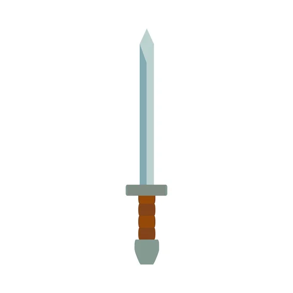 Miecz Antyczna Broń Wektor Ilustracja Średniowieczne Ostre Ostrze Ikona Odizolowana — Wektor stockowy