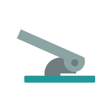 Delik delici ofis aksesuar kâğıt gereç. Vektör iş deliği delme aletleri kağıt simgesi izole edilmiş beyaz. Kırtasiye malzemeleri resimli çizgi film aracı yumruğu. Basit kağıt işi ögesi simgesi