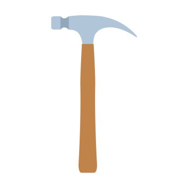 Pençe çekiçli ev aletleri beyazları izole ediyor. Ekipman pençesi çekiç vektör illüstrasyon enstrümanı marangoz ikon donanımı. Tamirci iyileştirme mekanik endüstriyel araç