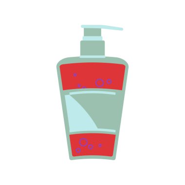 Kozmetik şişe güzellik vektörü illüstrasyon ikon tasarımı. Ürün kozmetik şişesi düz kaplıca sembolü hijyen sağlığı beyaz ikonu izole etti. Dişi konteyner tüpü nesne paketi cilt güzelliği