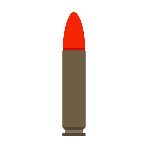 Gewehrkugel Krieg Militärische Waffe Gefahr Armee Munition Vektor Illustration Shell — Stockvektor