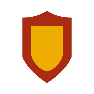 Kalkan vektör simgesi çizimi. Güvenlik işareti rozet ikonu. Savunma muhafızı kraliyet amblemi logosu. Grafiksel element şekil dekorasyonu siluet boş iş işareti garantisi