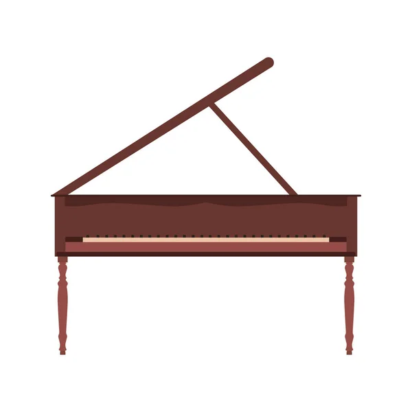 Strumento Tastiera Musicale Vettoriale Pianoforte Coda Pianoforte Classico Con Concept — Vettoriale Stock