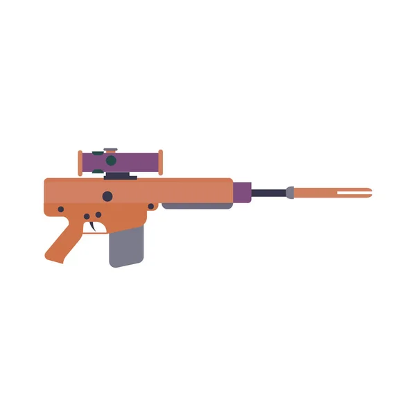 Arma Fucile Vettore Pistola Militare Esercito Pistola Illustrazione Fucile Guerra — Vettoriale Stock