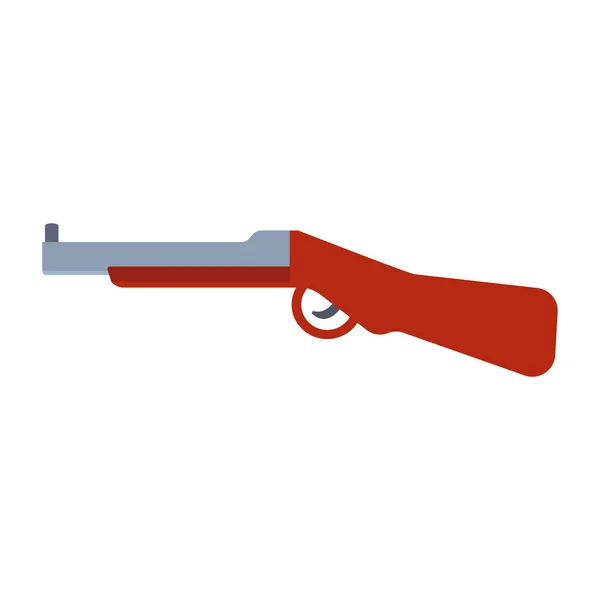 Geweer Vector Illustratie Geweer Militair Geïsoleerde Witte Shotgun Wapen Jacht — Stockvector