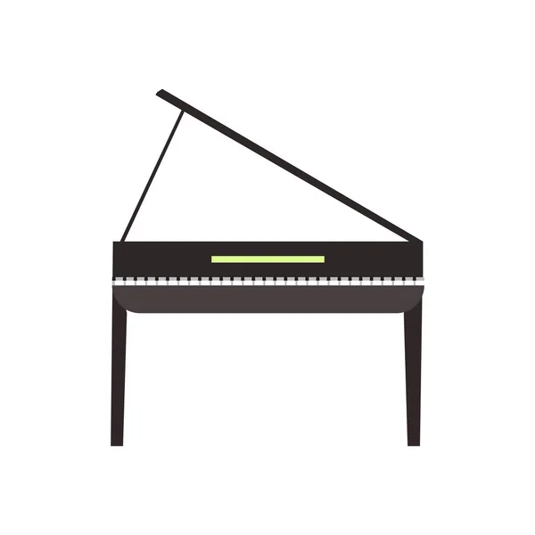 Gran Piano Vector Ilustración Música Teclado Instrumento Piano Clásico Con — Vector de stock