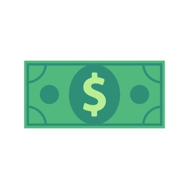 Dolar parası vektör sembolü fatura finansmanı. İş bankası dolar illüstrasyon nakit ikonu banknot bizi imzalayın. Bankacılık, yatırımın finansal notlarını öder. Amerikan büyüme kredisi sermaye simgesi başarılı