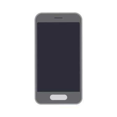 Cep telefonu vektör teknolojisi ekran görüntüleme. Akıllı telefon mobil cihaz iletişimi. Modern telefon şablonu konsept bağlantısı. Düz stil simge ekipman çerçevesinde bir kişi cep telefonu