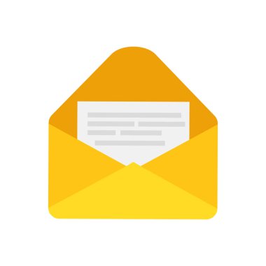 Zarflı posta kağıdı iletişimi beyaz harf mesajını izole etti. İş zarfları posta ikonu postane illüstrasyon vektörü. Posta posta işareti elementi. Elektronik e- posta bilgi simgesi