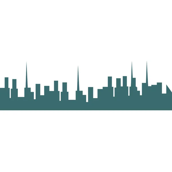 Ciudad Skyline Silueta Edificio Vector Arquitectura Ilustración Cityscape Skyline Rascacielos — Vector de stock
