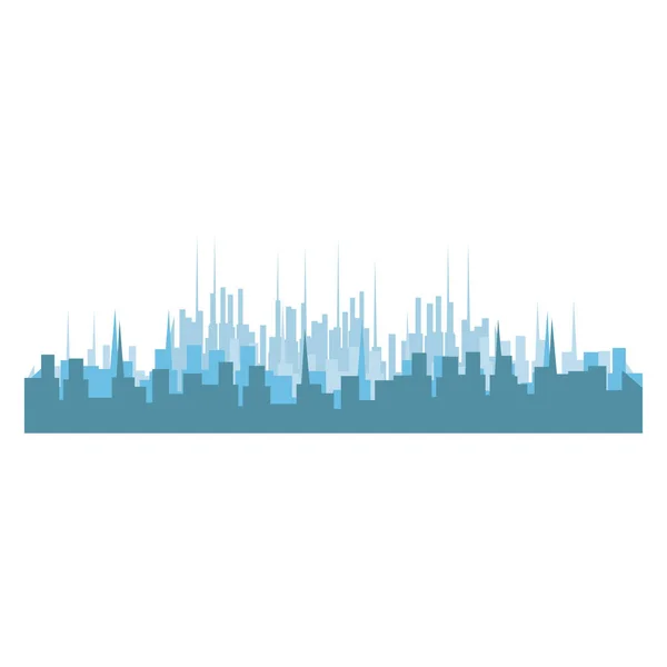 Cidade Skyline Silhueta Construção Vetor Ilustração Arquitetura Cityscape Skyline Arranha — Vetor de Stock