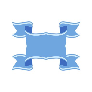 Kurdele tasarımı vektör dekorasyonu illüstrasyon pankart etiket işareti şekli. Rozet klasik kurdele tasarımı şablon boş çıkartma izole edilmiş beyaz. Ödül çerçevesi eğrisi girdap ipeği sınır simgesi