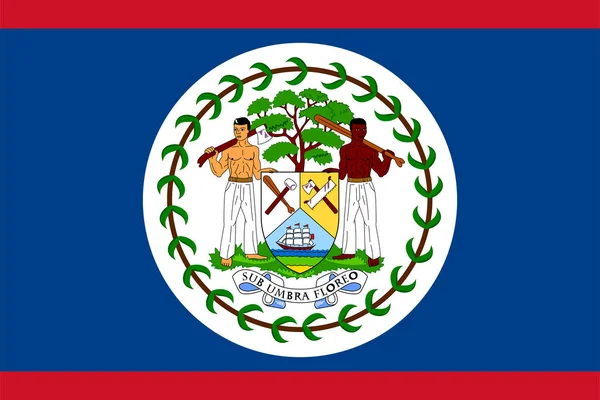Vlag Belize Vector Illustratie Symbool Nationaal Land Pictogram Vrijheid Natie — Stockvector