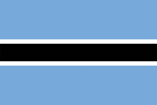 Bayrak Botswana Vektör Illüstrasyon Sembolü Ulusal Ülke Simgesi Özgürlük Ulusu — Stok Vektör